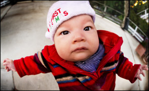 Squi - at 3 months. His first Holiday shot by his Daddy - Michael Helms